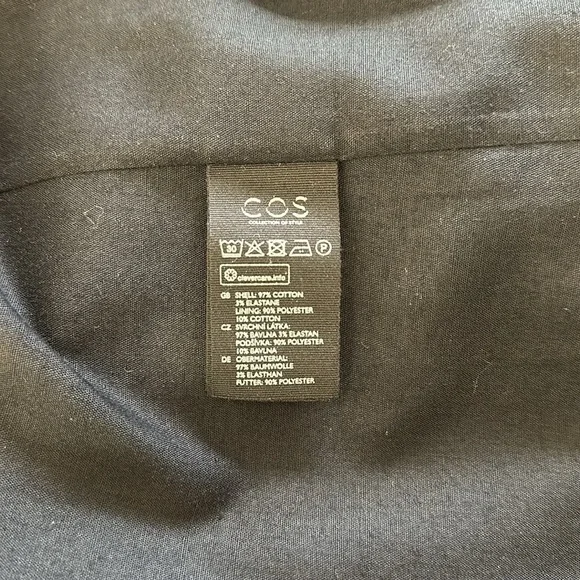 COS Classic Black Fit and Flare Cotton Dress, 8 - Picture 8 of 8